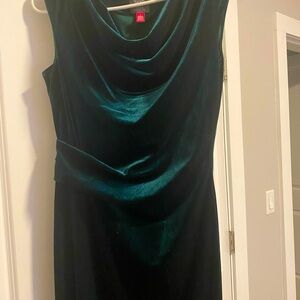 Vince Camuto Womens Velvet Dress green size 10